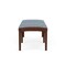 Lesro Lenox Wood 2 Seat Bench Wood Frame, Walnut, RS Rain Song Upholstery LW2001 - alternate 2